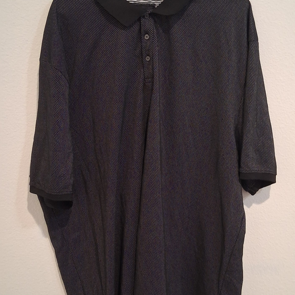 Denim & Flower Black Polo Shirt